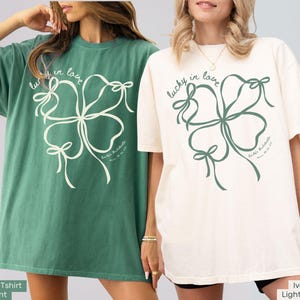 Lucky in Love Junggesellinnenabschieds-Shirt, Comfort Colors® personalisiertes St. Patrick's Day Junggesellinnenabschieds-T-Shirt, irisches Braut-Top für die St. Patrick's Day Brautparty