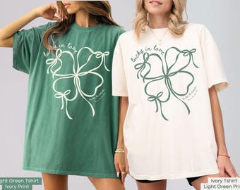 Lucky in Love Bachelorette Shirt Comfort Colors® Customized St. Patrick's Day Bachelorette Tshirt, Irish Bride St. Patty's Bridal Party Top