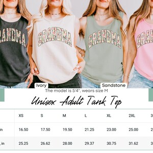 Unique Grandma tee, a cozy Comfort Colors tank top to celebrate Grandmas love and her growing family.