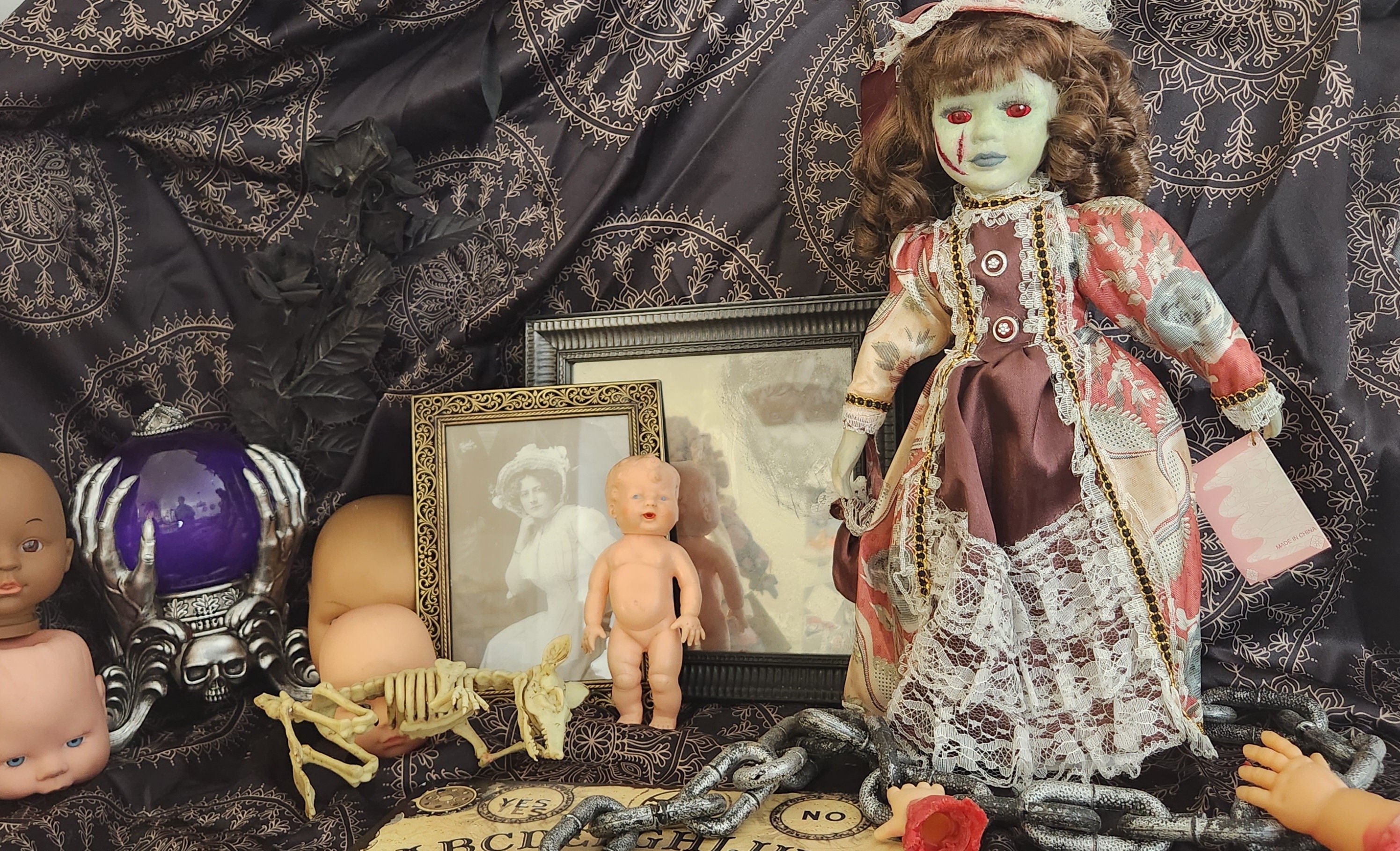 トールペイント作品ANTIQUE-Doll Hand Painted Vintage Cursed Doll - Etsy