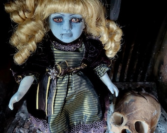 Hand Painted Vintage Cursed Doll