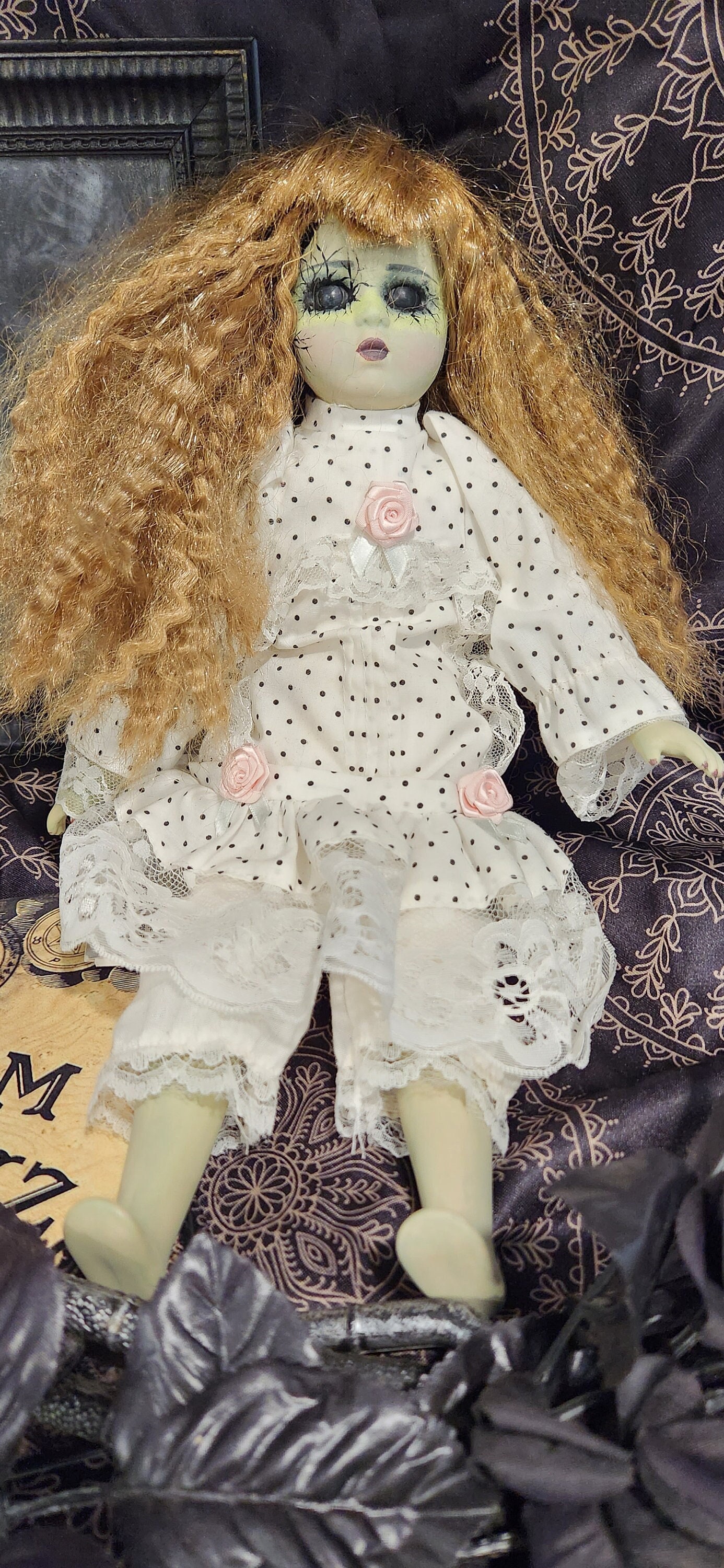 Hand Painted Vintage Cursed Doll
