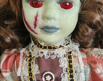 Hand Painted Vintage Cursed Doll - Etsy