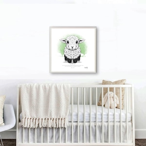 Nursery, Christian, Printable, Nursery wall art printable, Childrens decor, Lamb Print, Bible verse, Digital Download, JPG