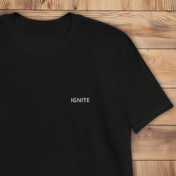 IGNITE Shatter Me Embroidered T-Shirt Aaron Warner Juliette Ferrars Shatter Me Ignite Me Bookstagram Booktok Merch Bookworm Unisex Clothing