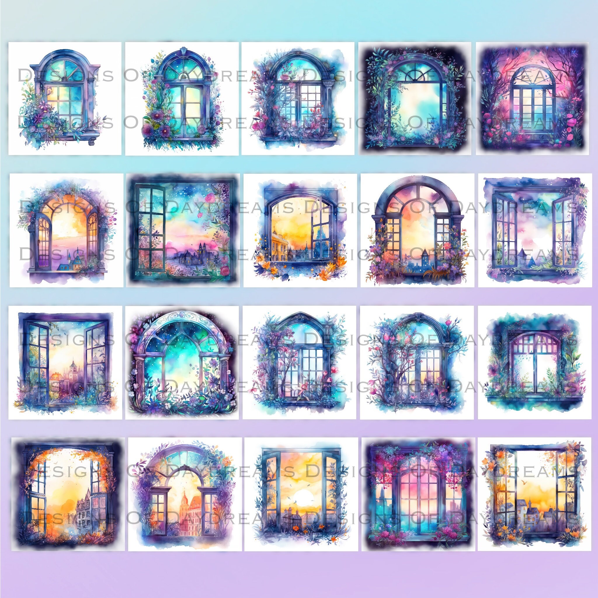 20 4K Mystical Window Clipart Pngs, Fairy Magic Fantasy Arches ...