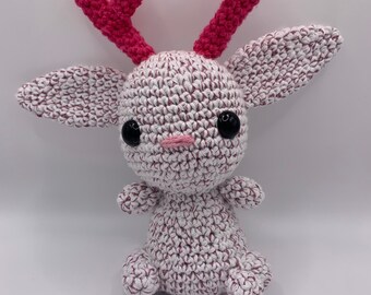 Sparkly Pink Jackalope Doll