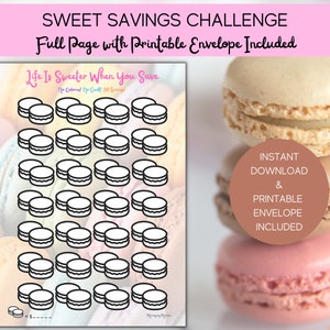 Life Is Sweeter When You Save - Savings Challenge - Pick Your Own Amount To Save - Color and Save