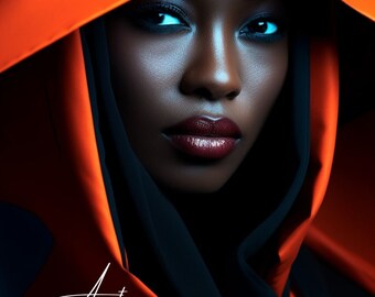 Black Woman Art, Future Fashion, Black Woman Wall Art, Black Girl Wall Art, Printable Black Art, / Wall Decor / Instant Download