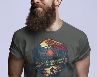 Dungeon Master Gift Shirt, Welcome to My World DM Tee, Funny Game Master Shirt, DnD Gamemaster Campaign Gift, Comfort Colors Tee