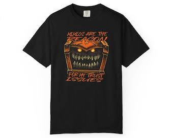 DnD Mimic Shirt, Trust Issues Funny Monster Tee, DnD Treasure Chest Gift, Dungeon Master and Player Shirt, Comfort Colors Tee
