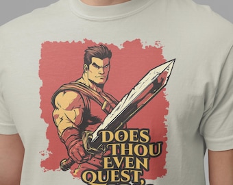 Funny DnD Shirt, Dost Thou Even Quest Tee, Fighter Paladin Warrior Gift, Dungeons and Dragons Player Shirt, Comfort Colors Tee