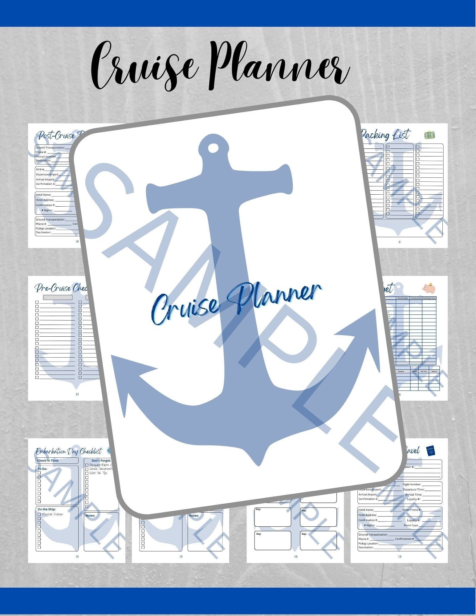 Cruise Planner- Printable Download Cruise Planner- Travel, Itineraries ...