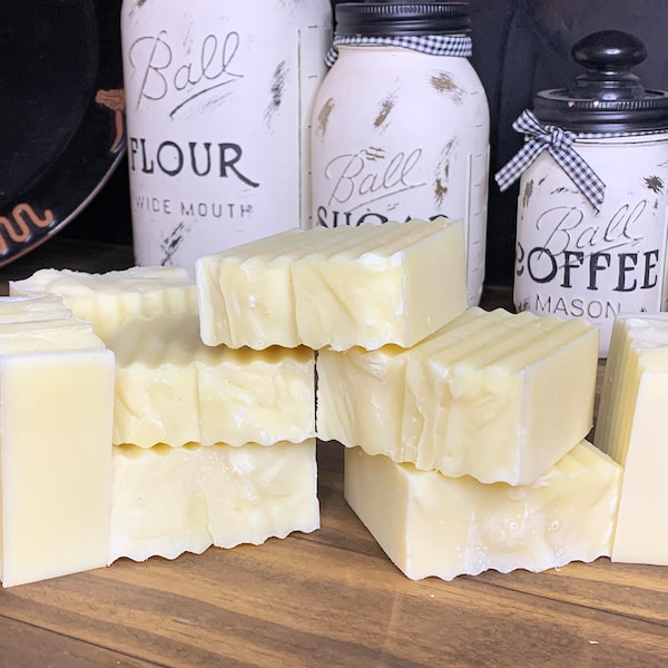 Unscented Grass-fed Tallow Soap | Just The Basics | Tallow, Olive Oil and Coconut Oil | No Seed Oil