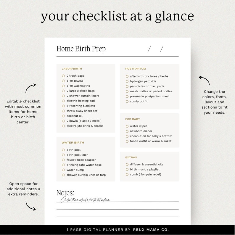 Crisp Home Birth Essentials Design for Your Screen Crisp Home Birth Essentials Design for Your Screen
