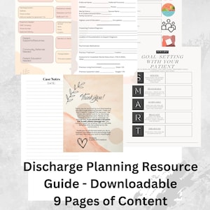 Discharge Planner Guide and Packet, Digital, for social work, mental health, medical, therapy