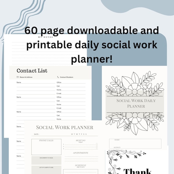 Social Work Planner - Etsy