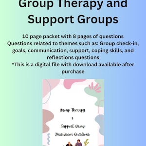 Discussion Questions for Group Therapy and Support Groups, mental health, counselor, social worker, therapist, family, couples, groups