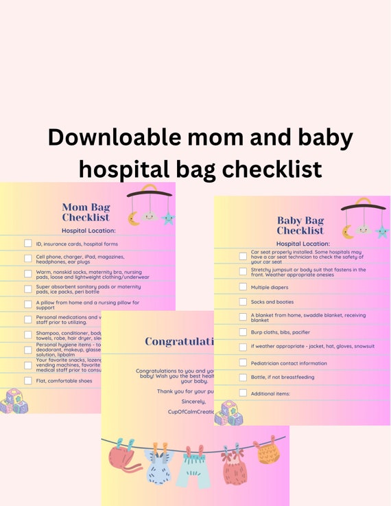 What to Pack in Your Hospital Bag for a Natural Birth [+Checklist] – My  Motherhood Made Easy