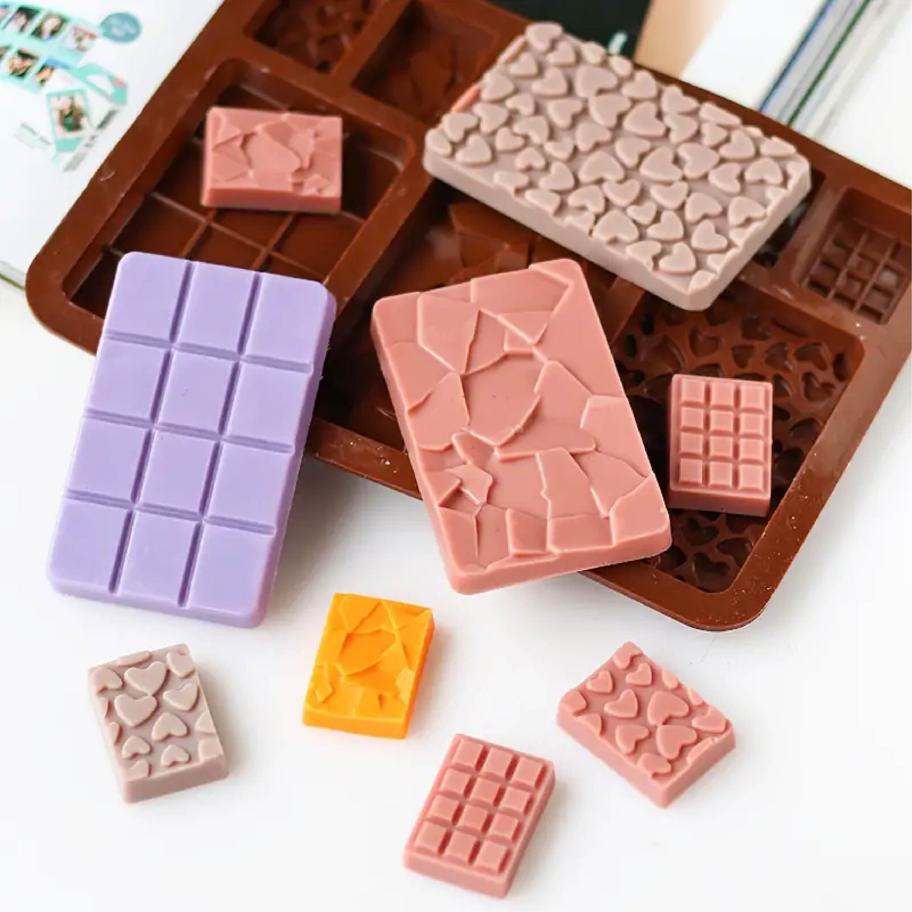 Candy Bar Silicone Molds Square Silicone Polymer Clay Mold Soap