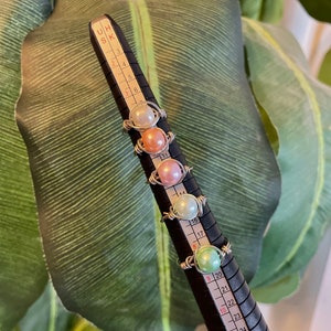 gem wire wrapped rings