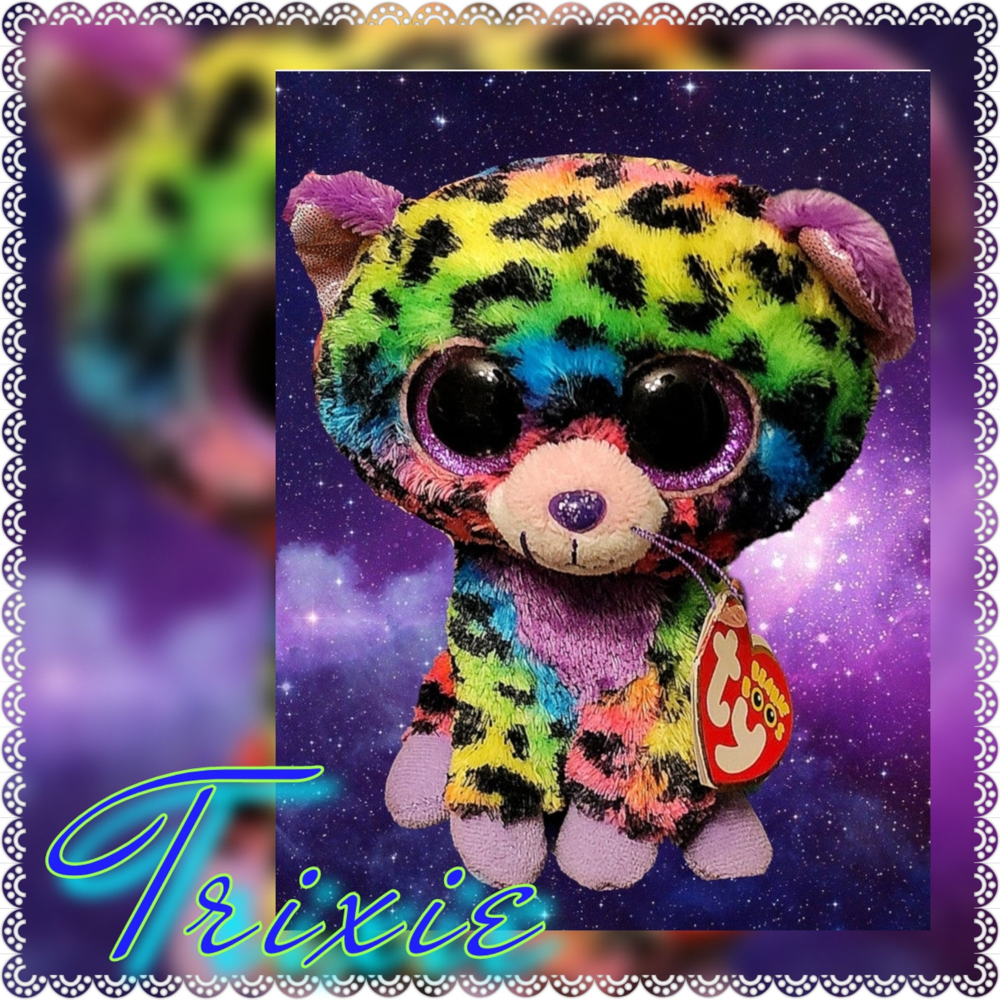 Ty Beanie Boo 6 TRIXIE the Justice Exclusive Colorful Etsy
