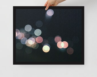 Large Color Bokeh - Framed photo paper poster