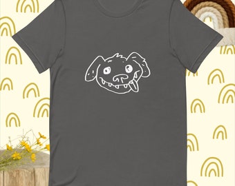 Goofy Small Dog - White On Unisex t-shirt