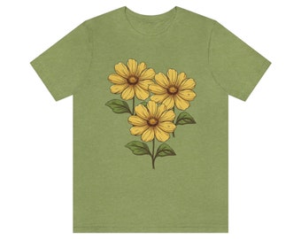 Women's Pink Yellow Flower T-shirt - Etsy