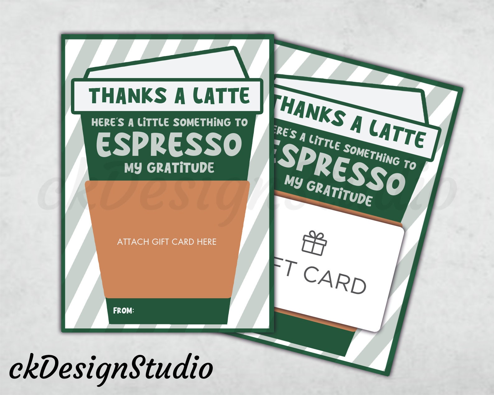 PRINTABLE Thanks a LATTE! Here's a Little Something to Espresso My ...