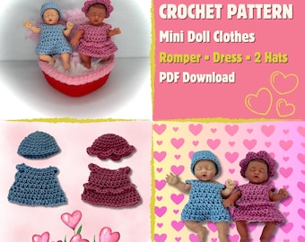 Pt.2 Mini Doll Clothes Crochet Pattern (PDF Download)