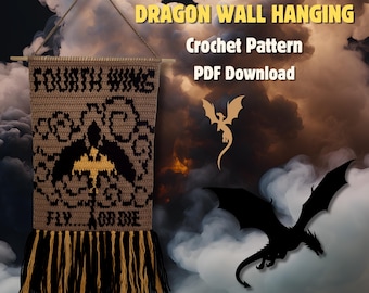 Dragon Crochet Wall Hanging Pattern (PDF Download)