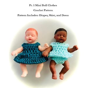 Pt.1 Mini Doll Clothes Crochet Pattern (PDF Download)