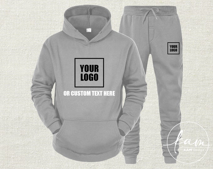 Custom Sweatsuit, Personalized Hoodie and Jogger Set, Custom Sports Hoodie, Personalized Sweatshirt, Custom Team Logo Apparel