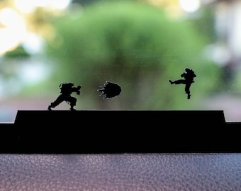 Calcomanía de vinilo con huevo de Pascua de Street Fighter RYU y KEN (Star Wars)