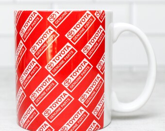Taza de 11 oz con diseño de piezas originales de Toyota