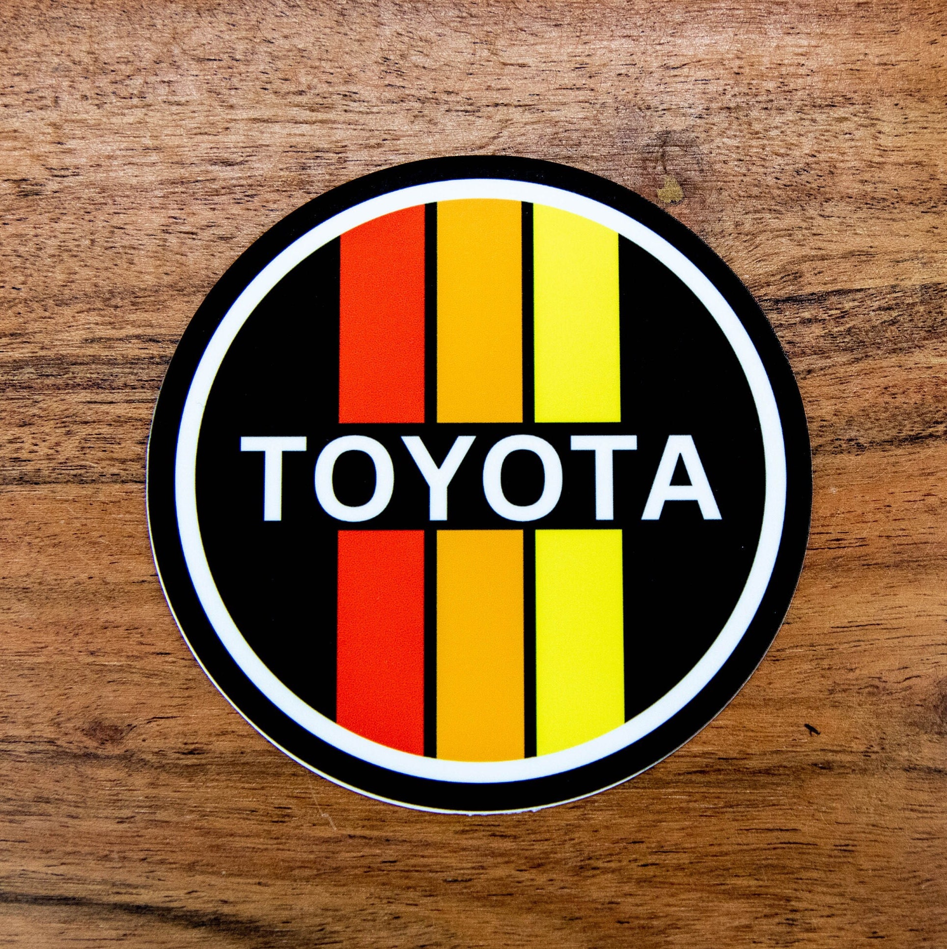 Retro Scheme Toyota 3.5 inch Glossy Sticker