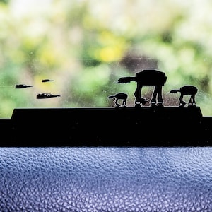 Snowspeeder And AT-AT Walker Battle  Easter Egg Vinyl decal (Star Wars)