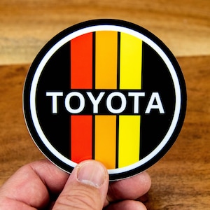Retro Scheme Toyota 3.5 inch Glossy Sticker