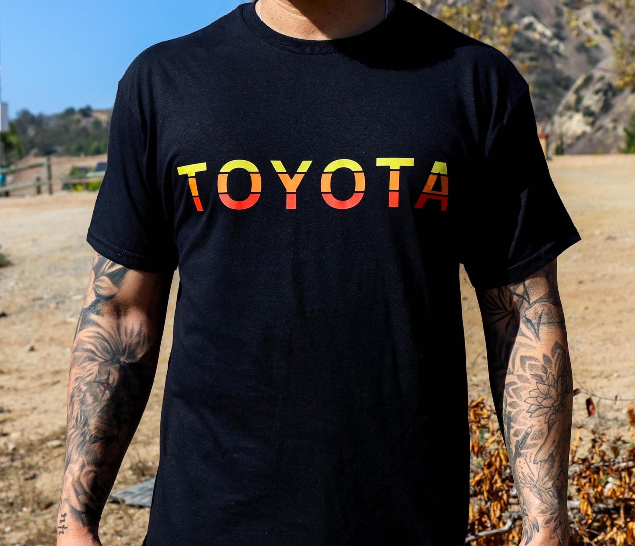 TOYOTA Logo Racing Color Scheme Black T-shirts - Etsy