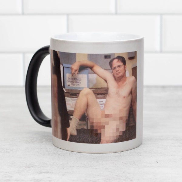 The Office Color Changing Black Matte 11oz Mug Dwight Shrute Quote (Come on in, the water's fine.)