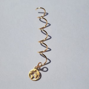 Earth Hair Spiral | Hair Jewelry | Hair Charm | Hair Twist | Hair Coil | Hair Accessory | Unique Jewelry
