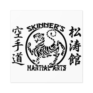 SMA White Background Square Stickers, Indoor/Outdoor