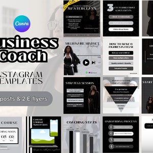 Coaching Instagram Post Templates Blogger Template Business Mentor Life Coach Templates Coaching Business Instagram Templates social media