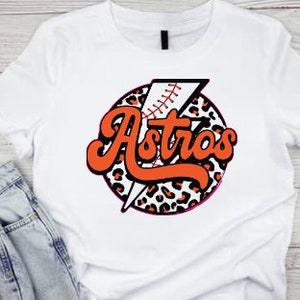 HOUSTON ASTROS LEOPARD TEE – Maggie & Me Tees LLC