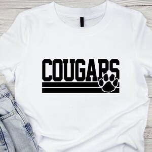 Cougars Ready to Press Heat Transfer Vinyl