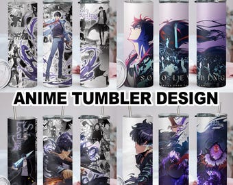 Shadow Anime Bundle - Anime Tumbler Wrap -Digital Download - Sublimation Design File - Manga Panels Png file - 20oz tumbler design