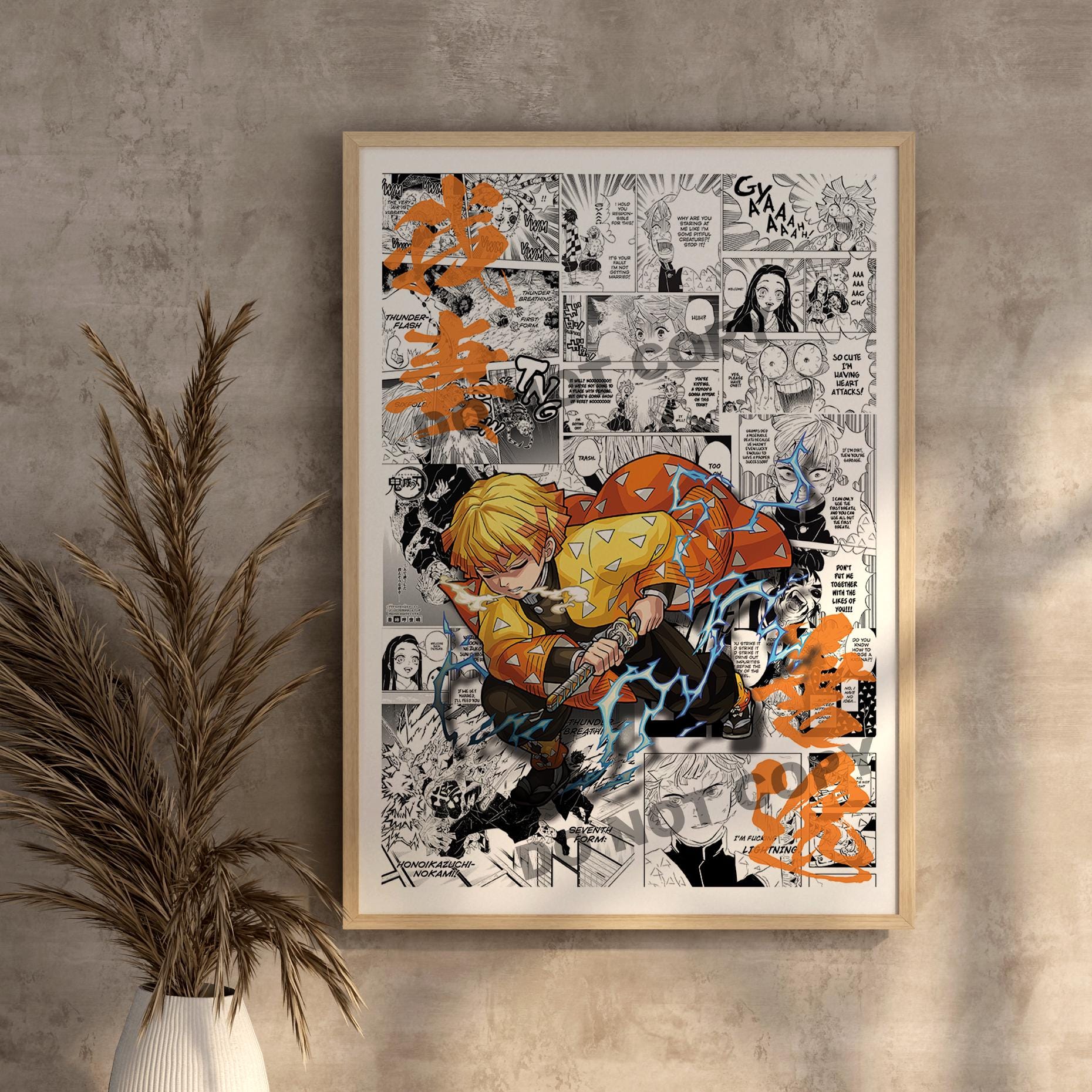 Anime Manga Poster - Digital Download - Curated Manga Panels - Wall Art ...