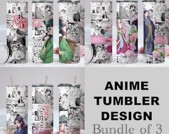 Bundle 3 designs - Apothecary Diaries Anime Tumbler Wrap -Digital Download - Sublimation Design File - Manga Png file - 20oz tumbler design