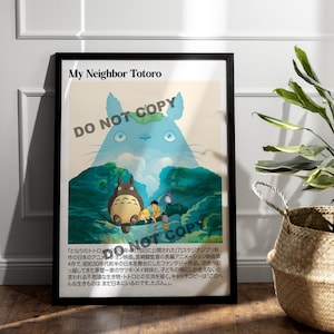 Anime Poster - Totoro - Digital Download - Wall Art - Anime Gift